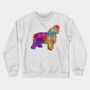 Polish Lowland Sheepdog in watercolor Crewneck Sweatshirt